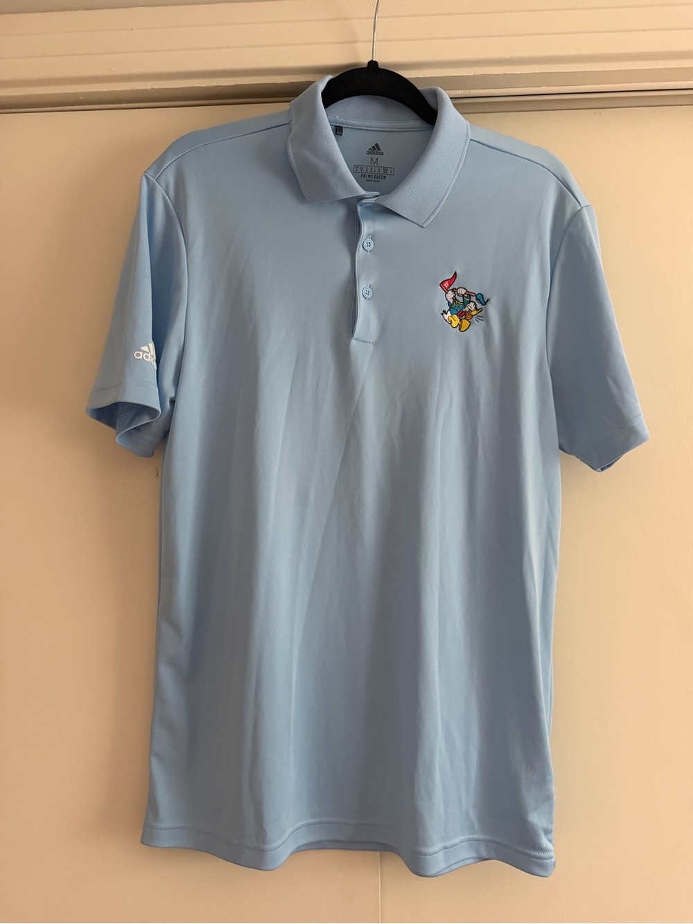 Adidas Disney Men’s Polo with Embroidered Donald Duck